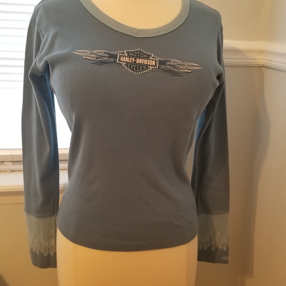 Harley-Davidson long sleeve shirt.